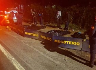 Cuatro cuerpos fueron abandonados dentro de un vehículo en el km 21.3 de la ruta al Pacífico.