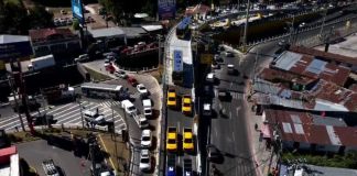 Después de varios meses de espera, el proyecto del paso a desnivel El Señor de Esquipulas ha sido inaugurado por las autoridades locales. Foto La Hora: captura de pantalla Sebastián Siero
