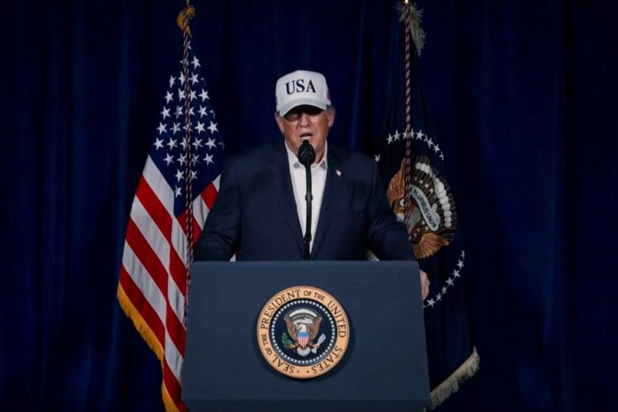 Trump: El presidente Donald Trump se refirió a los ataques contra Irán. Foto EFE