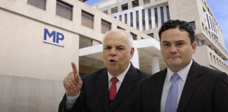 El juez Fredy Orellana y el expresidente Jorge Serrano Elías