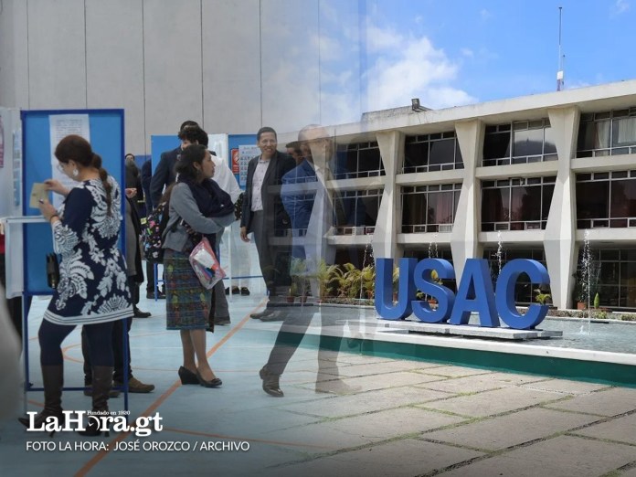 Elección de representante del CANG ane el CSU y vocal III de la Usac. Foto La Hora: Alejandro Ramírez