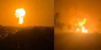 Erupción de volcán de lodo en Colombia. Foto La Hora: Captura de pantalla