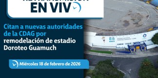 Retransmisión: Citan a nuevas autoridades de la CDAG por remodelación de estadio Doroteo Guamuch. Foto La Hora: Jesús Ríos