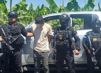 Extraditable número 15 del año capturado en San Marcos. Foto La Hora: PNC