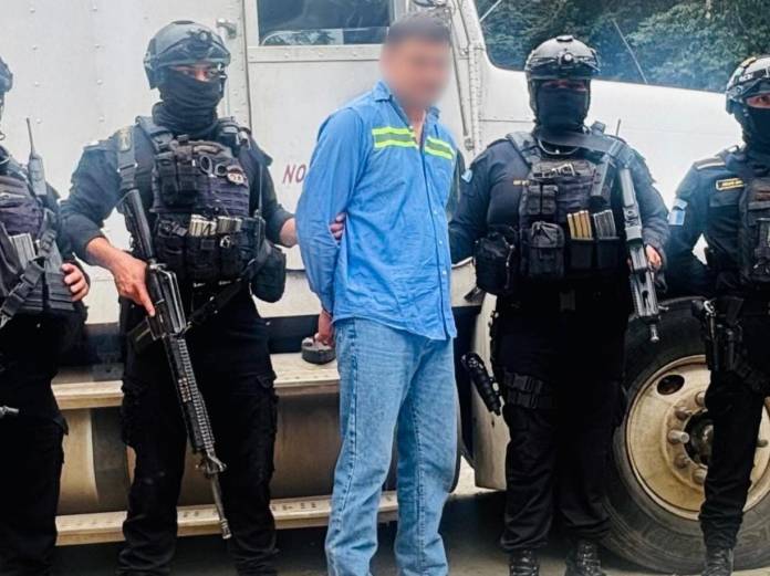 Capturan al séptimo extraditable del año durante operativo en Izabal. Foto La Hora: PNC.