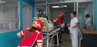 Guardia de seguridad privada trasladado a un centro asistencial tras incidente armado. Foto La Hora: CBM