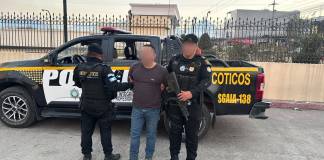 Alias "Hollywood", requerido en Estados Unidos por delitos relacionados al narcotráfico, fue capturado en Quetzaltenango. Foto La Hora: PNC
