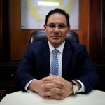 El ministro de Gobernación, Marco Antonio Villeda, durante una entrevista con La Hora. Foto La Hora: Daniel Ramírez