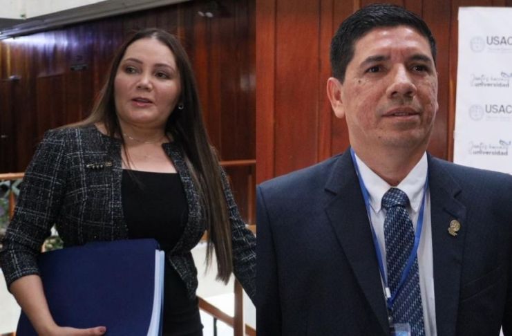 Julia Marisol Rivera y Jose Luis Aguirre Pumay, magistrados titular y suplente de la Corte de Constitucionalidad (CC) por el Consejo Superior Universitario (CSU). Foto La Hora: Daniel Ramírez