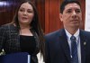 Julia Marisol Rivera, electa como magistrada titular ante la CC por el CSU; y Jose Luis Aguirre Pumay como magistrado suplente. Foto La Hora: Daniel Ramírez
