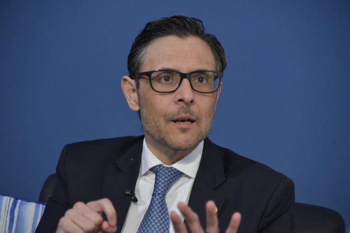 El Procurador General de la Nación, Julio Saavedra, en una entrevista con La Hora, el pasado 16 de febrero. Foto La Hora: José Orozco.