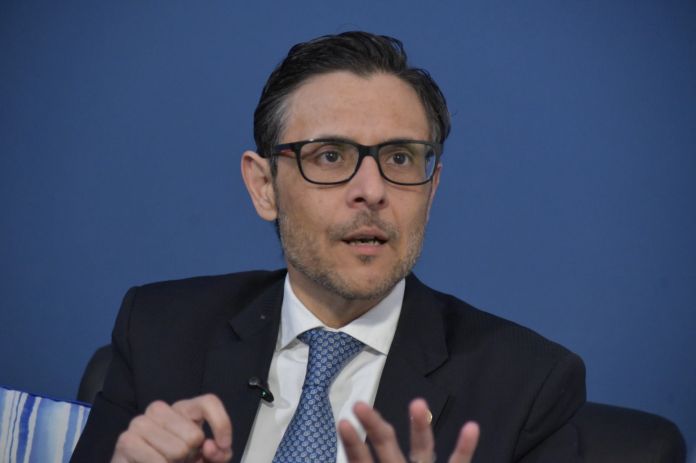 El Procurador General de la Nación, Julio Saavedra, en una entrevista con La Hora, el pasado 16 de febrero. Foto La Hora: José Orozco.