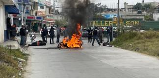 Linchamiento de dos supuestos ladrones en Huehuetenango. Foto La Hora: Redes Sociales