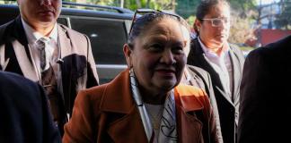 María Consuelo Porras, Fiscal General del MP, en la segunda vuelta electoral del CANG, donde evito responder sobre La Botica y las denuncias de la IVE. Foto La Hora: Daniel Ramírez