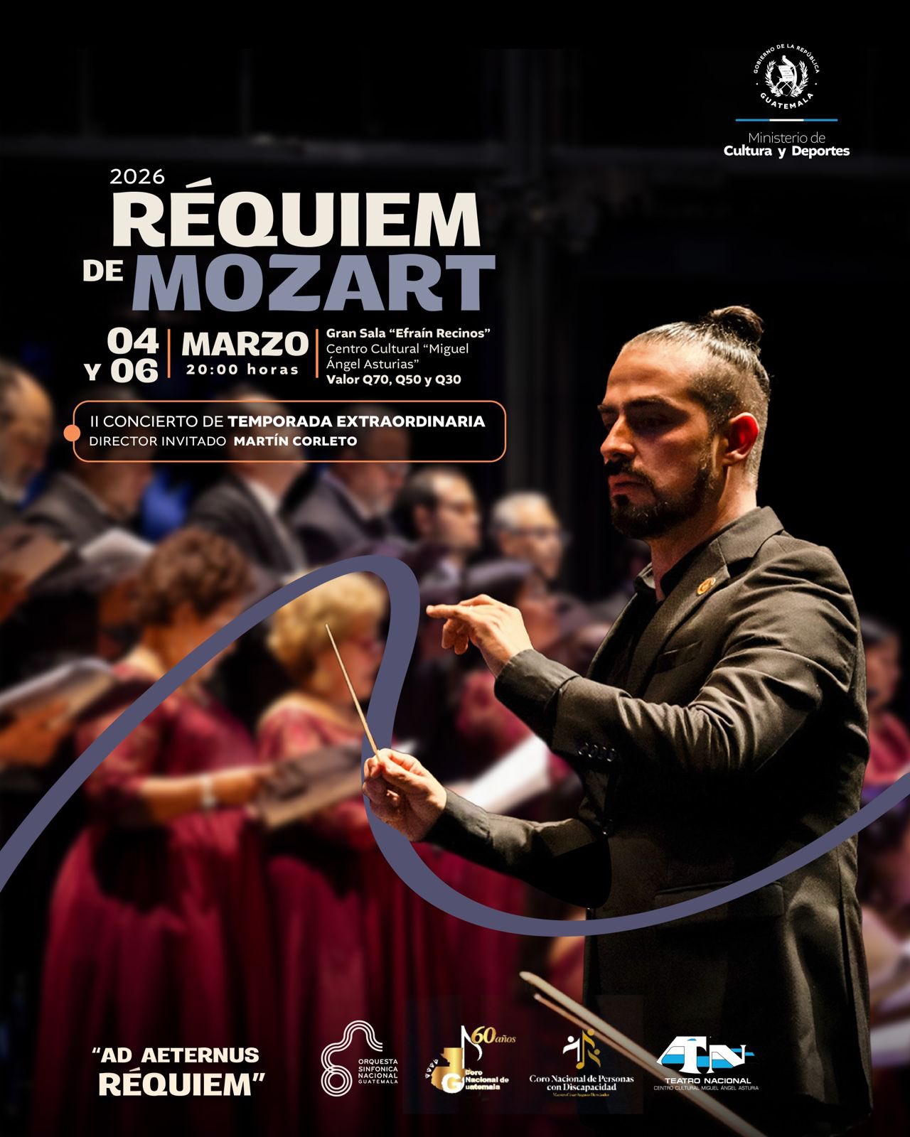 Orquesta Sinfónica Nacional con Réquiem de Mozart. Foto La Hora: OSN