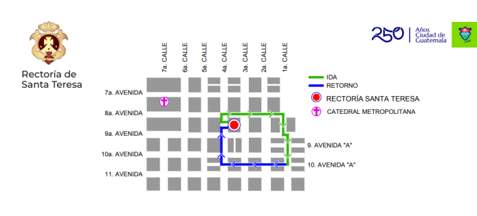 Procesión infantil de Santa Teresa. Foto La Hora: MuniGuate.