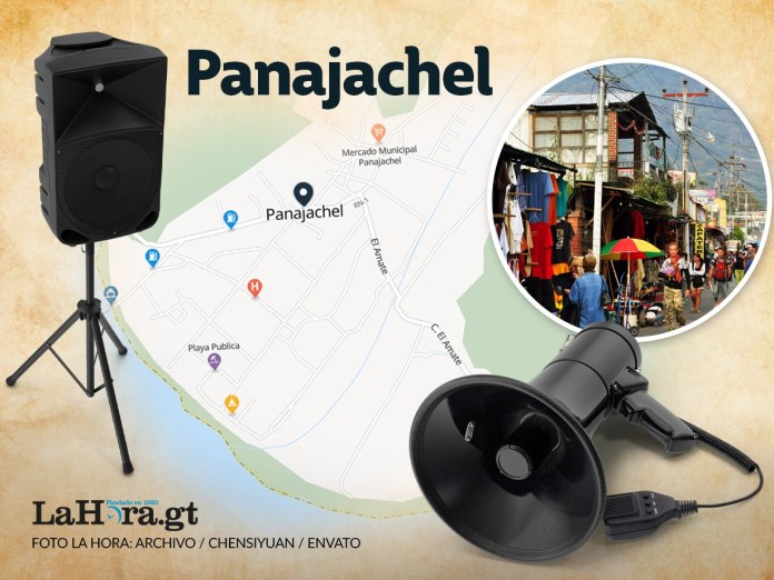 Regulan el uso de megáfonos o equipos de sonido en Panajachel. Arte La Hora: Alejandro Ramírez.