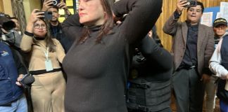 La fiscal del MP, Leonor Morales, le indicó a la presidenta del CANG, que debía entregarle su celular, a lo cual ella le respondió que no lo tenía a la mano. Foto La Hora: José Orozco