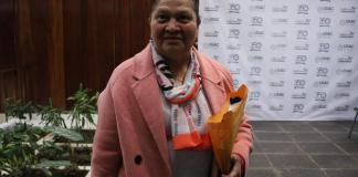 La fiscal general María Consuelo Porras entregó su papelería para postularse como magistrada a la Corte de Constitucionalidad por medio de la Usac. Foto La Hora: Daniel Ramírez.