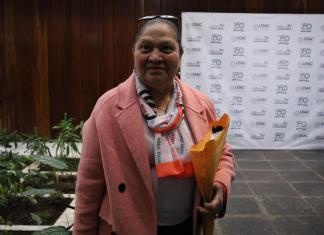 La fiscal general María Consuelo Porras entregó su papelería para postularse como magistrada a la Corte de Constitucionalidad por medio de la Usac. Foto La Hora: Daniel Ramírez.