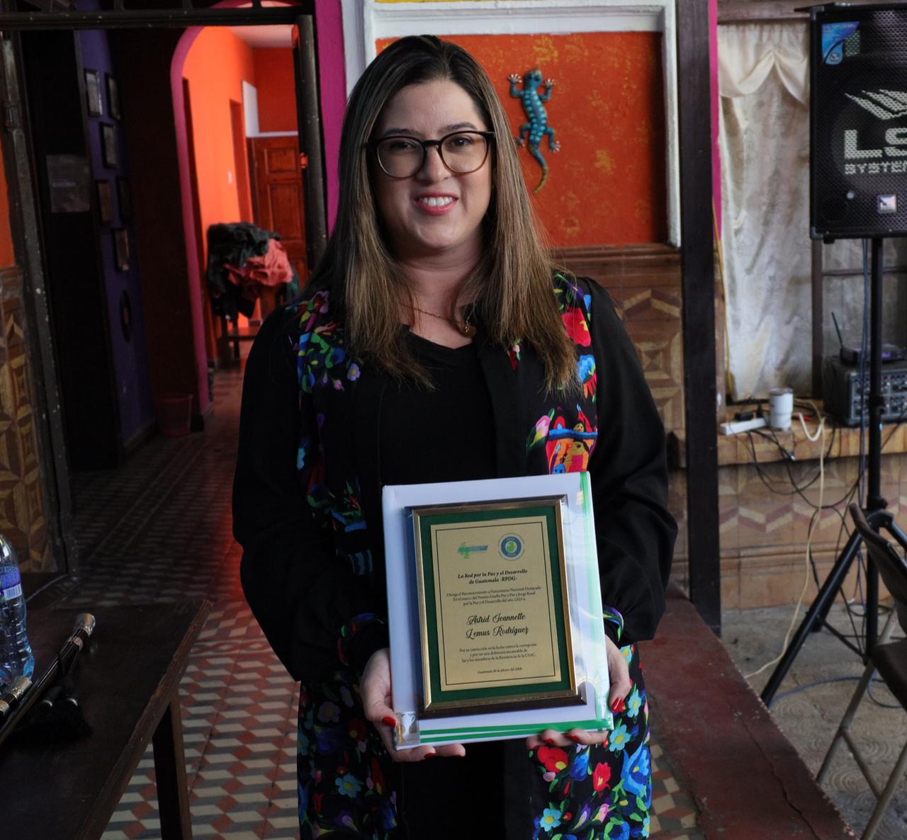 Sara Conde, hija de la magistrada titular, Astrid Lemus. Foto La Hora: Daniel Ramírez.