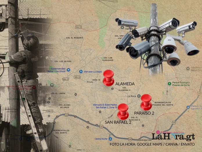 Una red de cámaras de seguridad bajo control del Barrio 18 fue desmantelada por la Policía. Foto La Hora