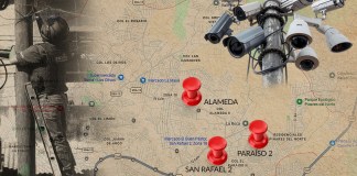 Una red de cámaras de seguridad bajo control del Barrio 18 fue desmantelada por la Policía. Foto La Hora