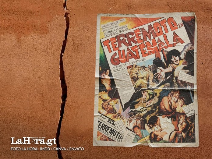 Póster de la película Terremoto en Guatemala. Arte La Hora: Alejandro Ramírez