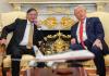 Fotografía publicada en la red social X en la cuenta @infopresidencia que muestra al presidente de Colombia, Gustavo Petro (i), junto a su homólogo de Estados Unidos, Donald Trump, durante una reunión este martes, en la Casa Blanca, en Washington (Estados Unidos). EFE/ @infopresidencia