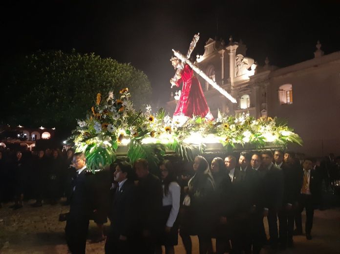 El recorrido procesional será a las 8:00 p. m. hasta las 22:00 p. m., según informó la Asociación de Hermandades de Pasión de La Antigua Guatemala y Jocotenango. Foto La Hora: Hermandades de Pasión de La Antigua Guatemala y Jocotenango