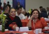 Edilma Navarijo y Vivian Preciado Navarijo, durante la asamblea nacional del partido Victoria.