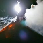 Volcán de Fuego y su actividad explosiva. Foto La Hora: AfarTV