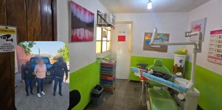 Clínica dental que fue allanada tras denuncias por realizar cobros indebidos cuando los pacientes estaban anestesiados. Foto La Hora: MP