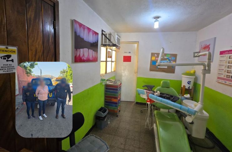 Clínica dental que fue allanada tras denuncias por realizar cobros indebidos cuando los pacientes estaban anestesiados. Foto La Hora: MP