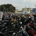 Más de 80 mil participantes emprendieron la tradicional peregrinación rumbo a Esquipulas conocida como la Caravana del Zorro. Foto La Hora: José Orozco