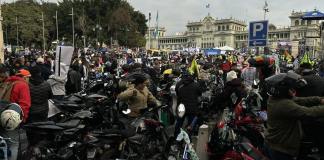 Más de 80 mil participantes emprendieron la tradicional peregrinación rumbo a Esquipulas conocida como la Caravana del Zorro. Foto La Hora: José Orozco