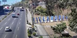 Entre 45 y 60 días estarían durando los trabajos de mantenimiento del colector entre los kilómetros 14.7 y 15 de la ruta al Pacífico en dirección al sur. Foto La Hora: captura de pantalla PMT de Villa Nueva