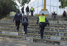 PGN, PDH, PNC y PMT Amatitlán se realiza operativo de prevención ante la convocatoria de reunión de los therian. Foto: MUNI AMATI