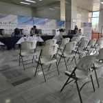 Postuladora instaló el módulo de recepción de papelería de aspirantes en el lobby del Palacio de Justicia. Foto La Hora: Sergio Osegueda