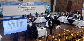 La Comisión de Postulación para elegir candidatos a Fiscal General y Jefe del Ministerio Público (MP) fijo una nota mínima para aspirar al puesto. Foto La Hora: Daniel Ramírez