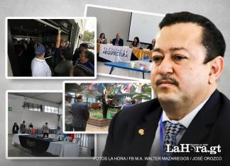 En la Usac están en marcha las elecciones que permitirán designar al rector por el período 2026-2030, y todo apunta a que Walter Mazariegos está perdiendo terreno. Arte: La Hora/Roberto Altán.