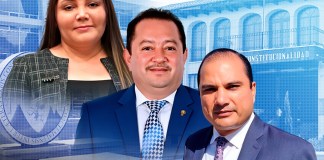 El Consejo Superior Universitario (CSU) liderado por Mazariegos busca blindar la designación de Rivera como magistrada de la CC. Diseño La Hora: Alejandro Ramírez