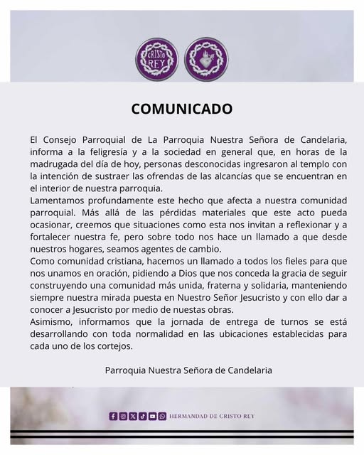 Foto La Hora: Parroquia Nuestra Señora de Candelaria