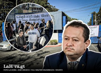 Mazariegos se niega a enfrentar derrota y se atrincherará en la rectoría con exclusión de opositores El rector de la Universidad de San Carlos de Guatemala, Walter Mazariegos, se niega a enfrentar la derrota y se atrincherará en la rectoría.