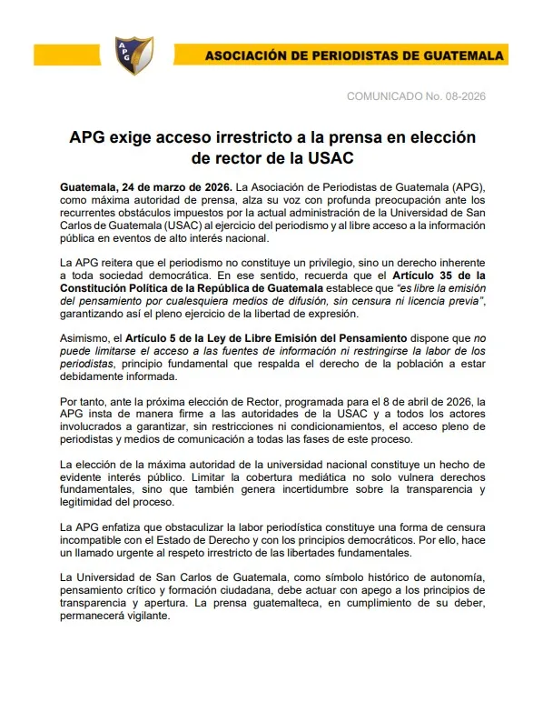 Comunicado APG.