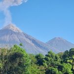 Actividad y retumbos registrados del volcán de Fuego. Foto La Hora: Conred