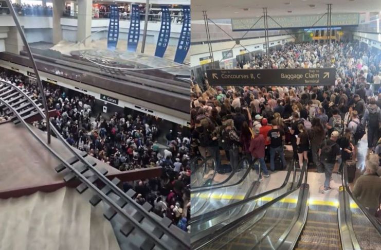 Por una falla eléctrica en la terminal aérea de Denver, Estados Unidos, se suspendieron varios vuelos, lo que generó caos en los usuarios. Foto La Hora: Denver Noticias