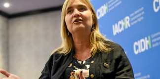 Andrea Pochak, vicepresidenta de la Comisión Interamericana de Derechos Humanos (CIDH) y relatora para Guatemala. Foto La Hora: José Orozco