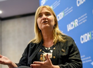 Andrea Pochak, vicepresidenta de la Comisión Interamericana de Derechos Humanos (CIDH) y relatora para Guatemala. Foto La Hora: José Orozco
