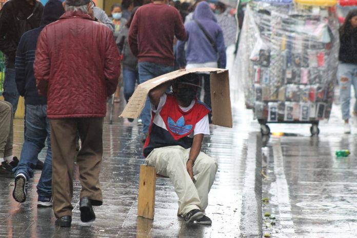 Archivo de lluvias dispersas registradas en la zona 1 capitalina. Foto La Hora: Jose Orozco